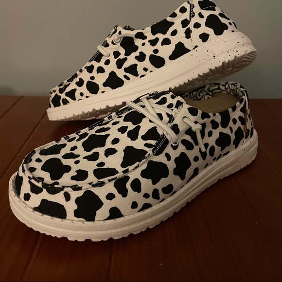Hey Dude Shoes Hey Dude Wendy Cow Print Womens Shoes Poshmark